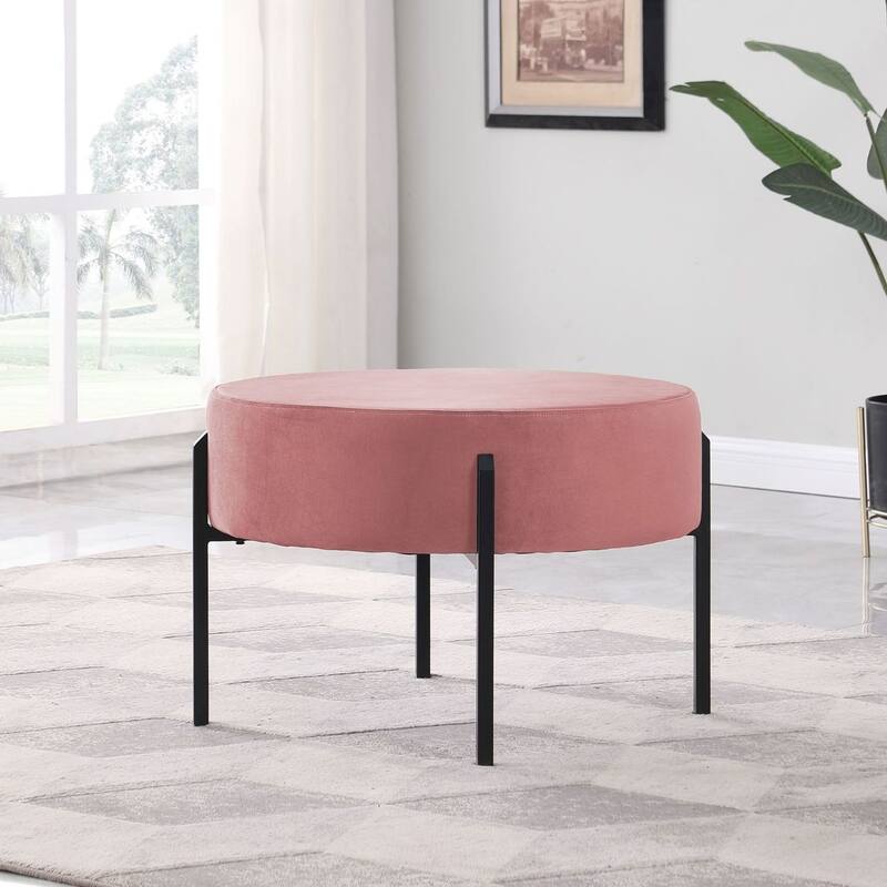 HomePop Modern Round Ottoman