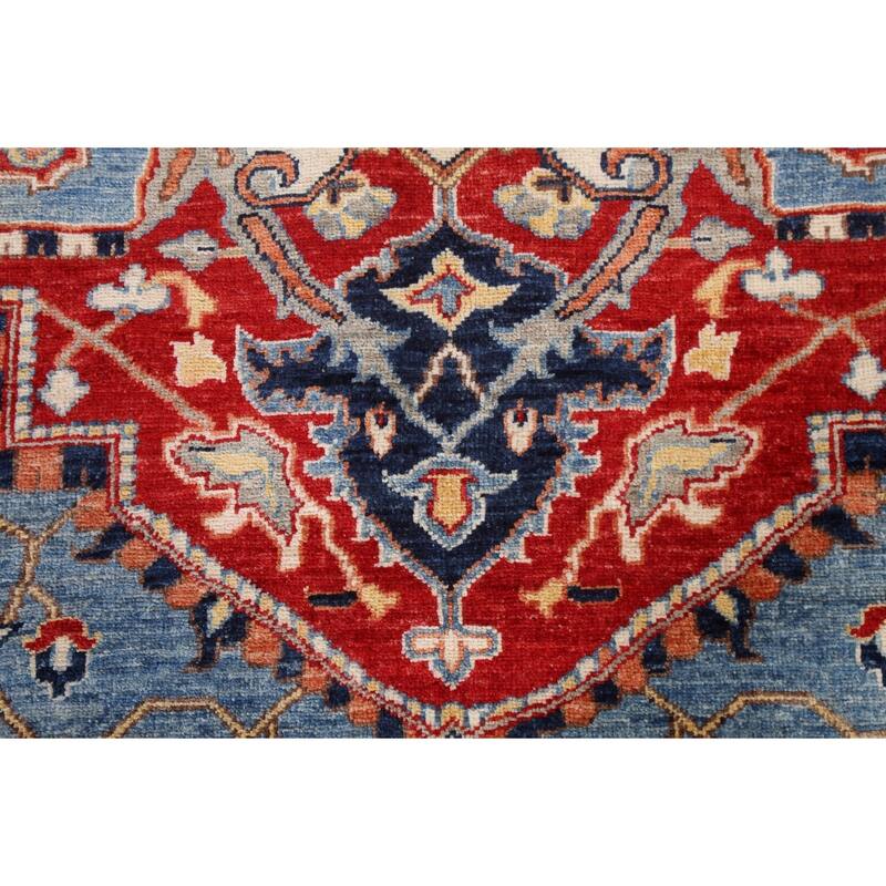 Vegetable Dye Heriz Serapi Oriental Area Rug Hand-knotted Wool Carpet - 8'4" x 11'0"