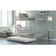 preview thumbnail 3 of 14, Silver Twin over Twin Metal Bunk Bed with Trundle