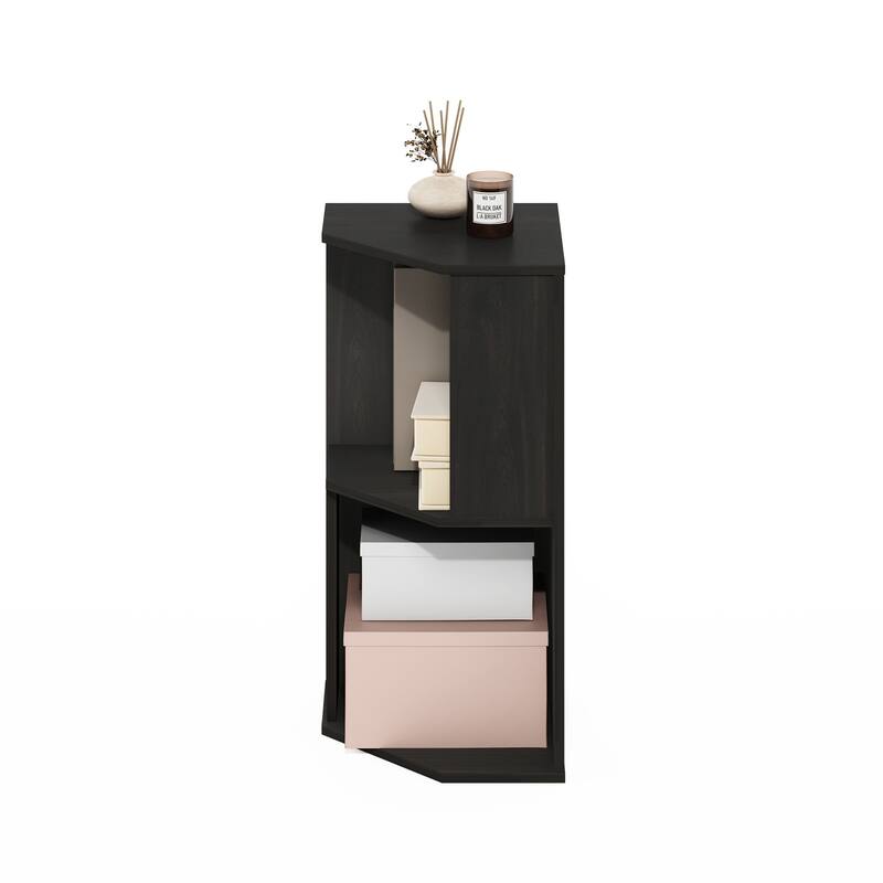 24.57 in. Tall Espresso Wood 2-Shelf Bookcase