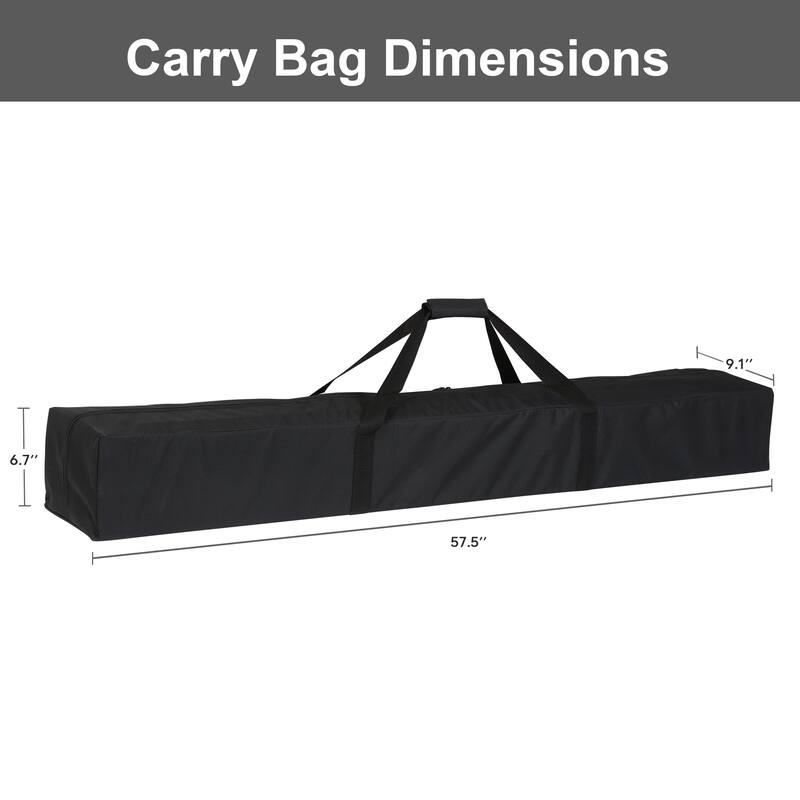 57" Extra-Large Hammock & Stand Storage Bag – Water-Resistant Oxford Tote with Zippers & Handles (Black 57 inch)