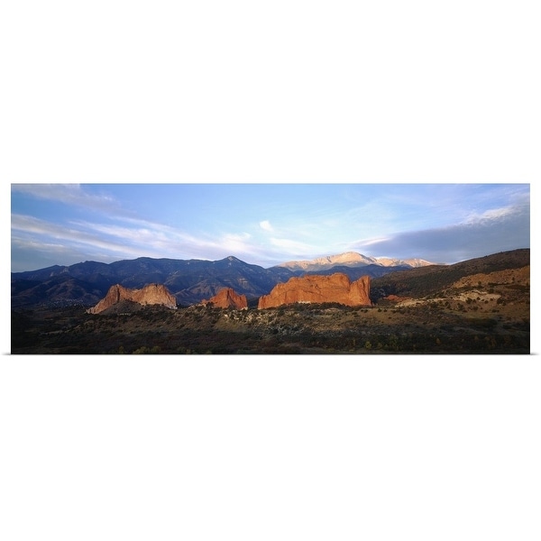 "Rock formations on a landscape, Garden Of The Gods, Colorado Springs, Colorado" Poster Print