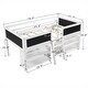 preview thumbnail 4 of 10, Twin Size Low Loft Bed w/2 Shelves & Decorative Guardrail Chalkboard
