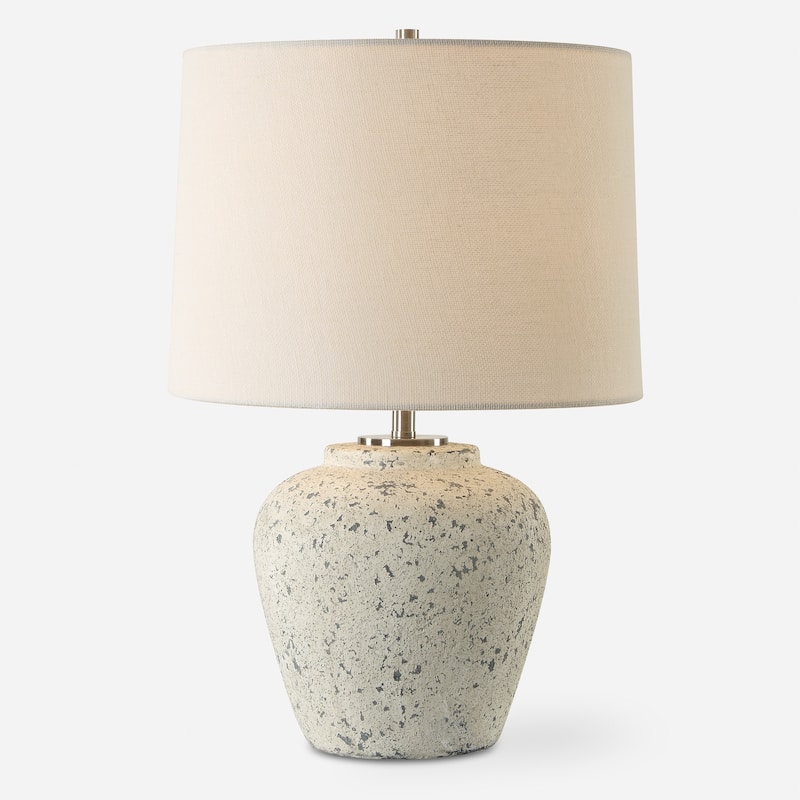 Uttermost Rupture Aged Ivory Table Lamp - 19" H X 13" W X 13" D