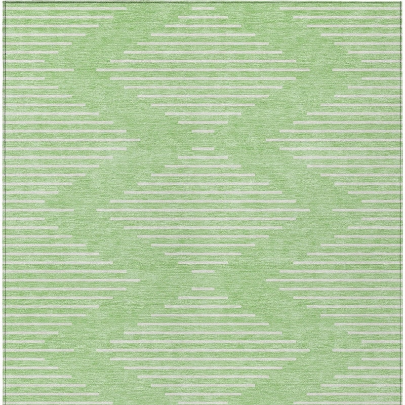 HomeRoots Geometric Transitional Rectangle Outdoor Rug