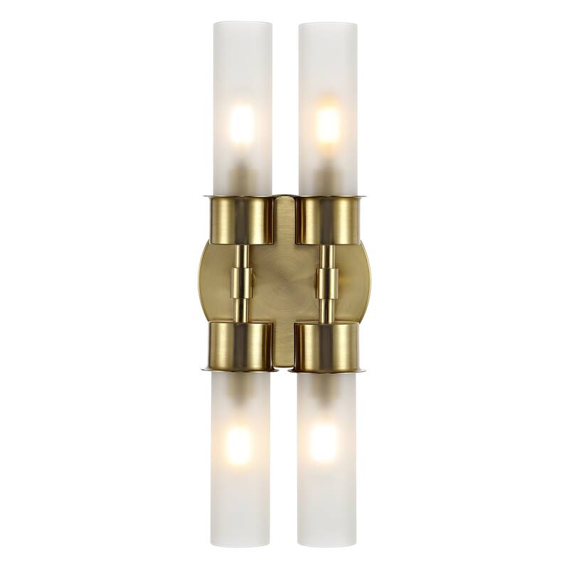 SAFAVIEH Lighting Amala Modern 4-Light 4-inch Wall Sconce (LED Bulbs Included) - 4.3 In. W x 6 In. D x 17 In. H - 4Wx6Dx17H