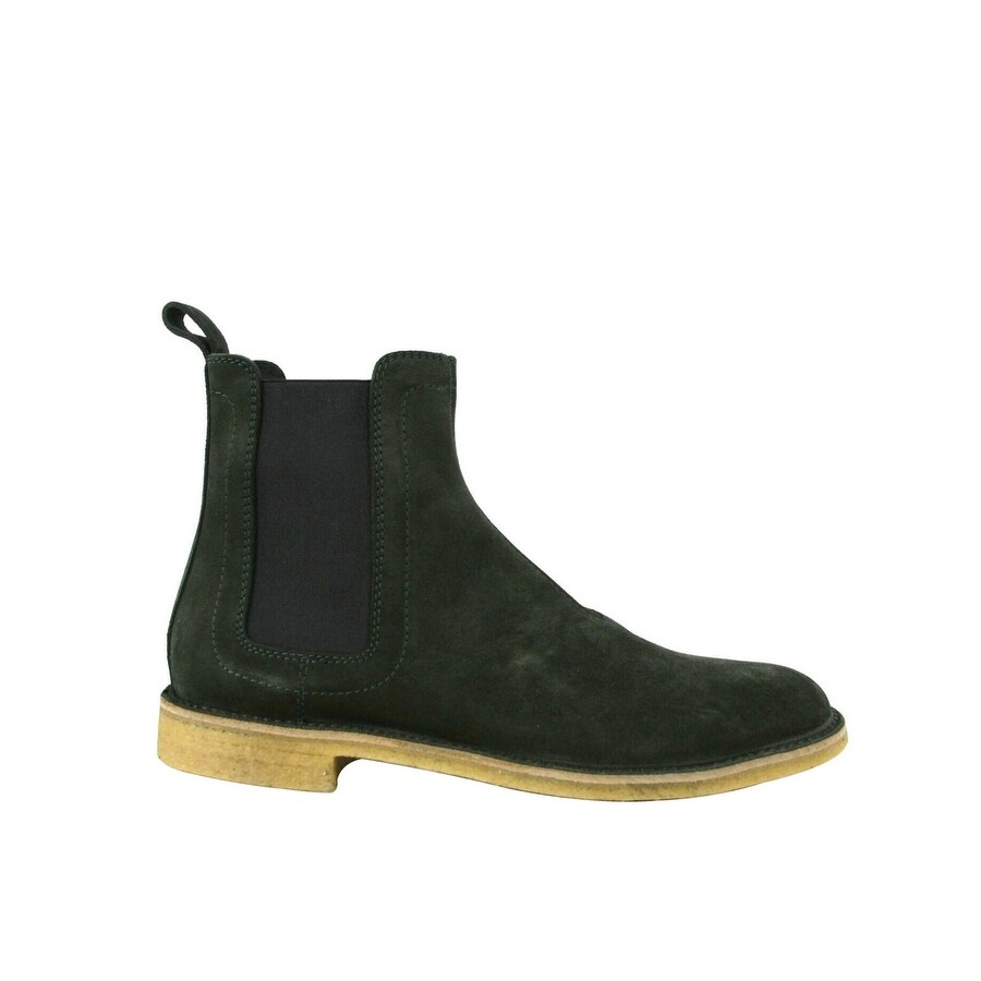 dark green chelsea boots