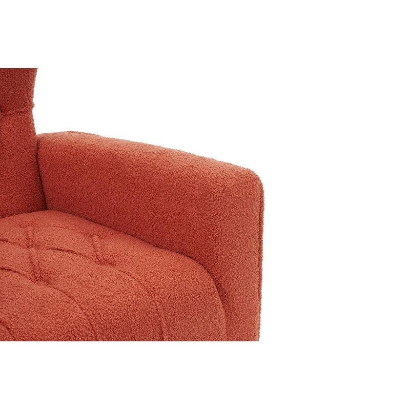 Modern Upholstered Accent Chair with Ottoman for Living Room Bed Bath