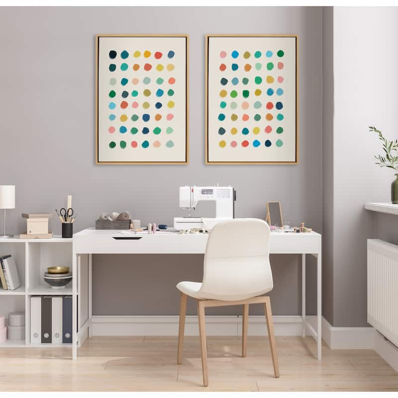 Kate and Laurel Sylvie Meditation 1 and 2 Framed Canvas by Kelly Knaga