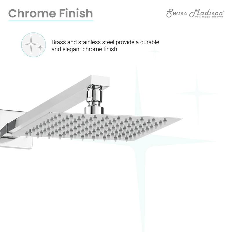 Swiss Madison SM-STF01 Concorde Tub and Shower Trim Package with 1.8