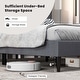 preview thumbnail 18 of 18, Costway Queen Upholstered Platform Bed Mattress Foundation Button