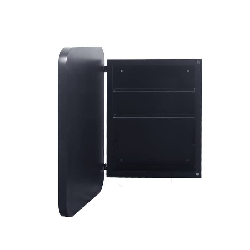 Wall Mount Metal Framed Medicine Cabinet with Storage