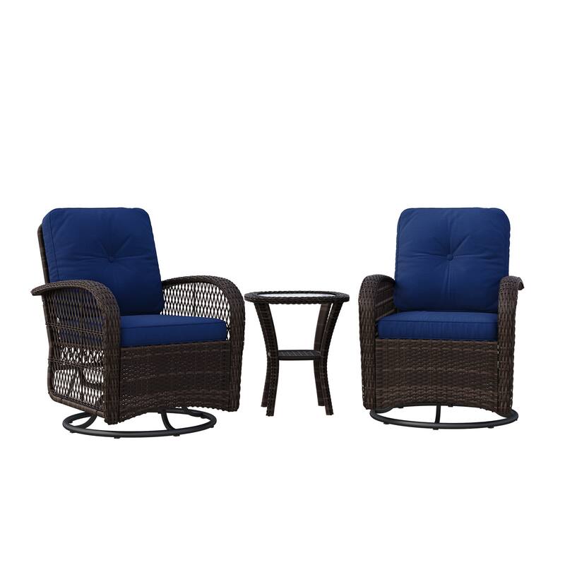 Outdoor Swivel Rocker Chairs Set of 2