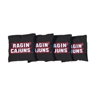 Louisiana Ragin Cajuns Black Cornhole Bags