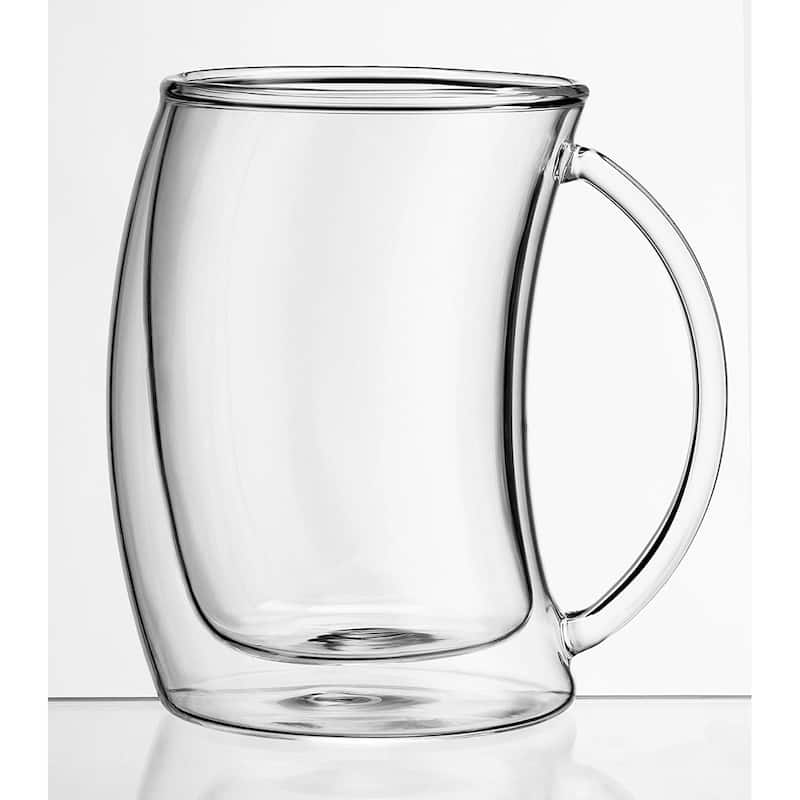 JoyJolt Caleo Insulated Coffee/ Tea Mugs, Double Wall Glasses, Set of 2 10 oz