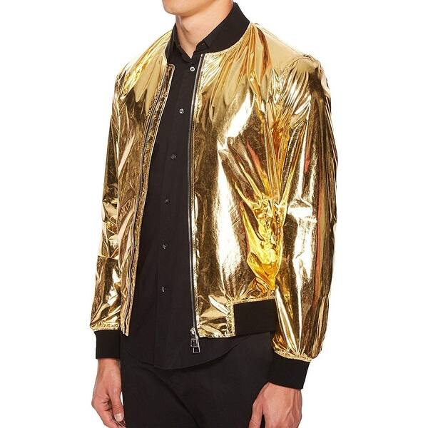 Shop Versace Collection Mens It 52 Us Shiny Bomber Jacket