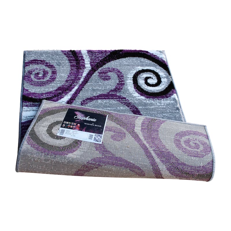 Modern Distressed Swirl Abstract Style Indoor Area Rug