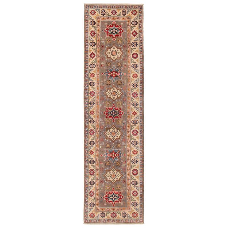 ECARPETGALLERY Hand-knotted Uzbek Ghazni Brown Wool Rug - 2'8 x 10'0 - Brown - 2'8 x 10'0