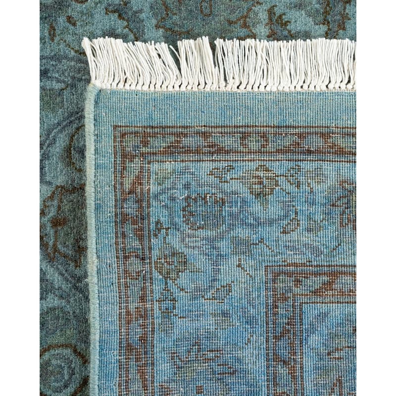 Overton Hand Knotted Wool Vintage Inspired Modern Contemporary Overdyed Gray Area Rug - 3' 2" x 5' 3"