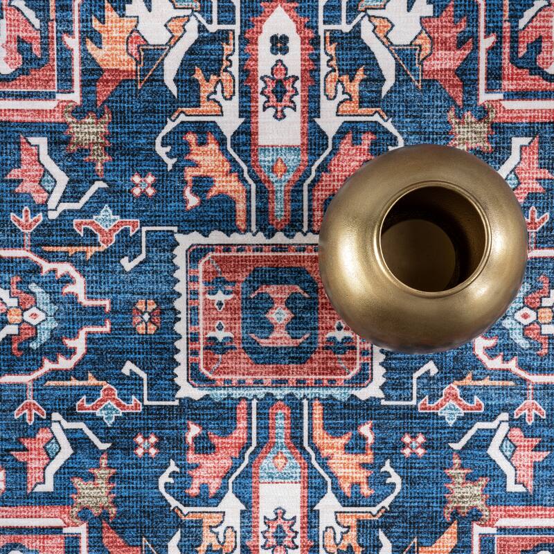 Nuloom Vita SplashGuard Vintage Medallion Machine Washable Area Rug