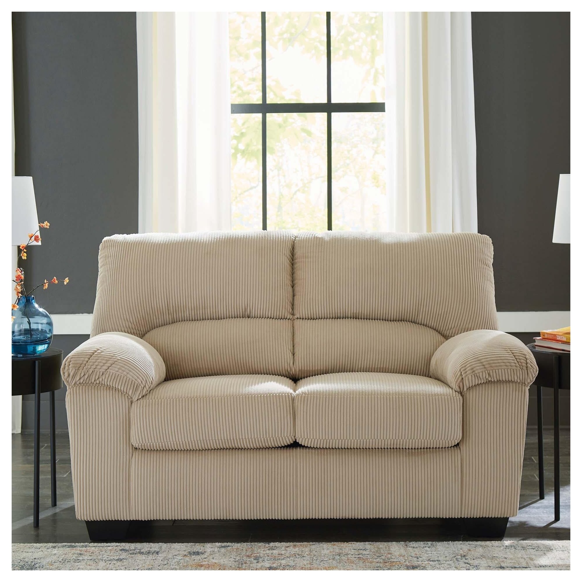 Signature Design by Ashley SimpleJoy Loveseat - 63"W x 38"D x 40"H