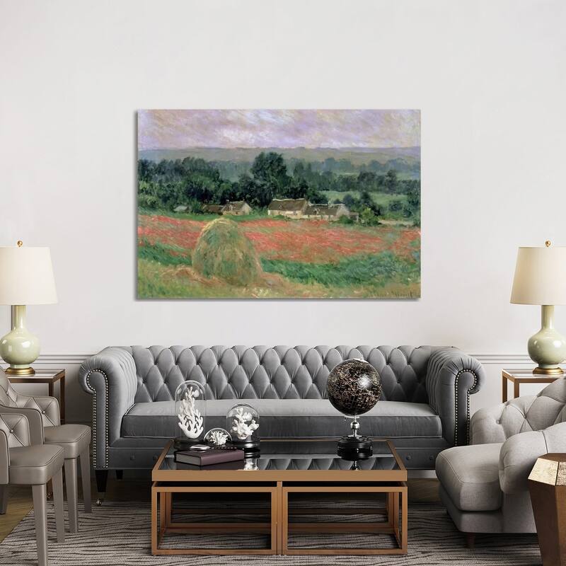 iCanvas "Haystack at Giverny, 1886 " by Claude Monet Canvas Print