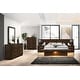 preview thumbnail 10 of 85, Jessica 5-piece Platform Bedroom Set with LED Light Cappuccino - Eastern King
