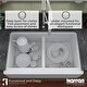 preview thumbnail 46 of 61, Karran Farmhouse Apron Front Quartz Double Bowl Kitchen Sink Kit