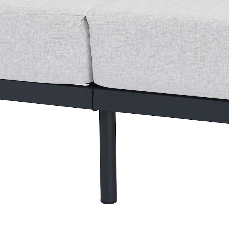 Christopher Knight Home - Elvis Modern Outdoor Aluminum 3 Seater Sofa with Fade-Resistant Cushions