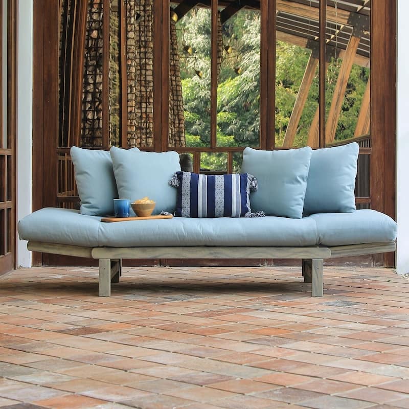 Cambridge Casual West Lake Convertible Wood Outdoor Sofa Daybed