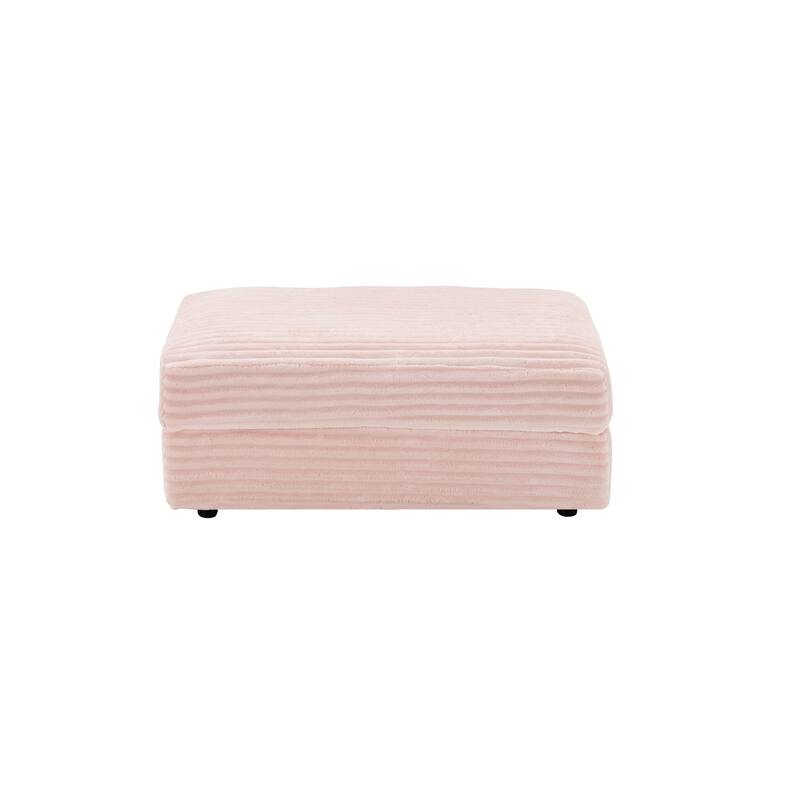 41.34-inch Pink Corduroy Sofa with Comfortable Memory Sponge and Easy Assembly