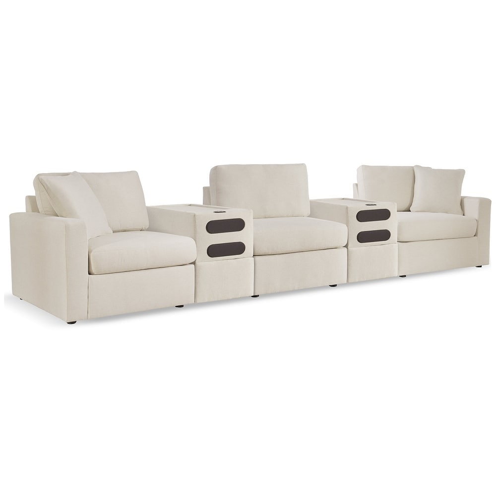 Signature Design by Ashley Modmax 5-Piece Sectional with Audio Consoles - 142"W x 32"D x 36"H