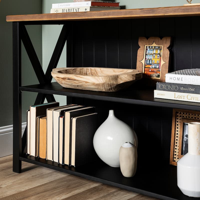 Middlebrook Farmhouse 52-inch Solid Wood Bookshelf Console