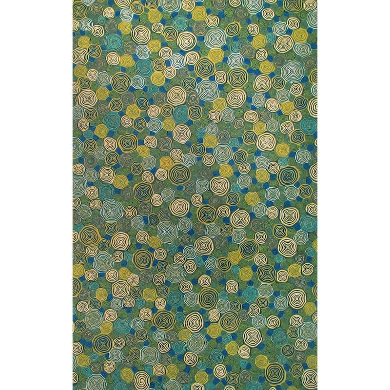 Liora Manne Visions III Giant Swirls Indoor/Outdoor Rug - 5' x 8' - Marina