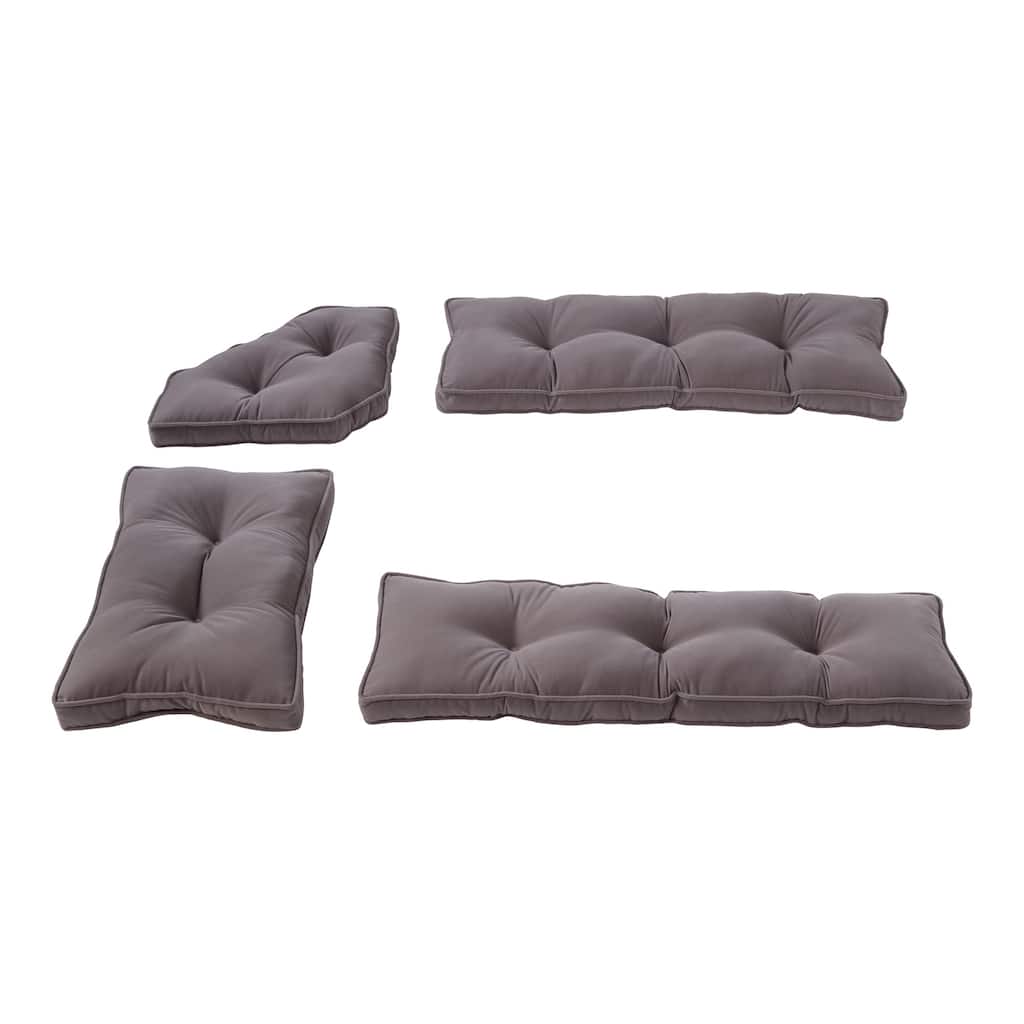 Greendale Home Fashions Gray Hyatt 4-pc. Nook Cushion Set