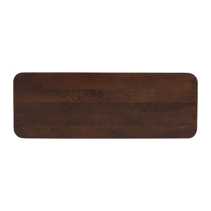 Solid Wood Entryway Table with Fluted Design