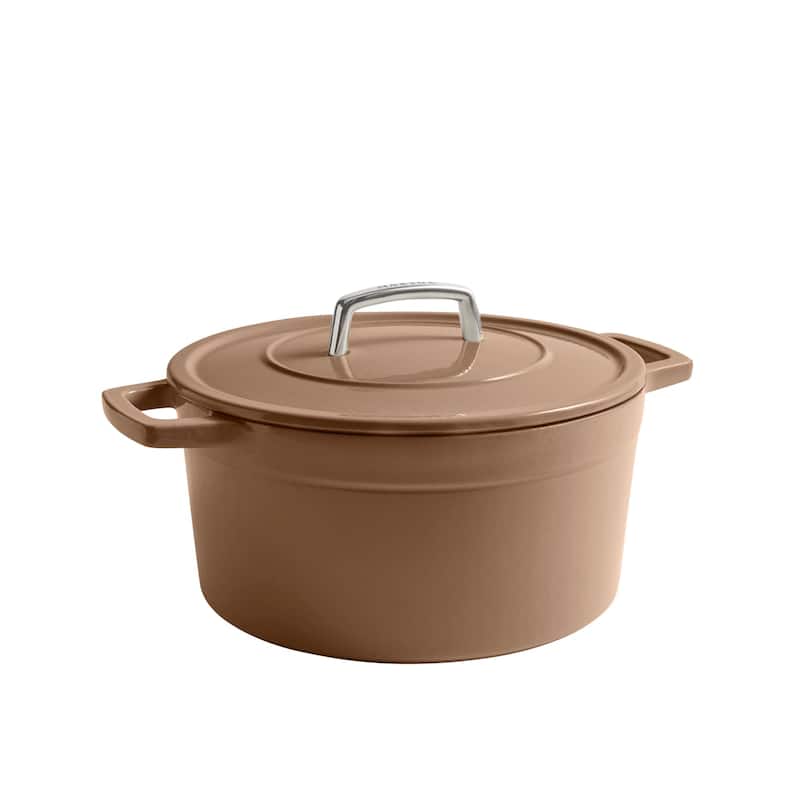 Martha by Martha Stewart 7 QT Enameled Cast Iron Dutch Oven w/Lid - Obsidian