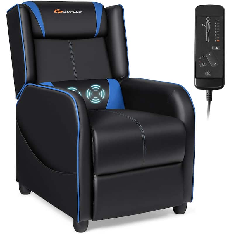 Goplus Massage Gaming Recliner Chair Single Living Room Sofa Home