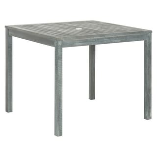 SAFAVIEH Outdoor Living Del Mar Ash Grey Acacia Wood 5-piece Beige Cushion Dining Set