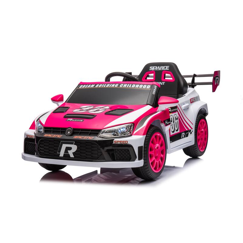 12V Kids Ride-On Car with Remote Control, Dual Drive 20W Motors, Music & Lights, Safety Belt, 4-Wheel Suspension, for Ages 5-8