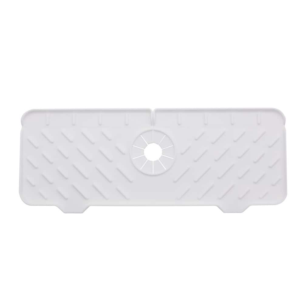 Silicone Sink Faucet Mat for Kitchen Sink Splash Guard,Faucet Handle Drip Catcher Tray