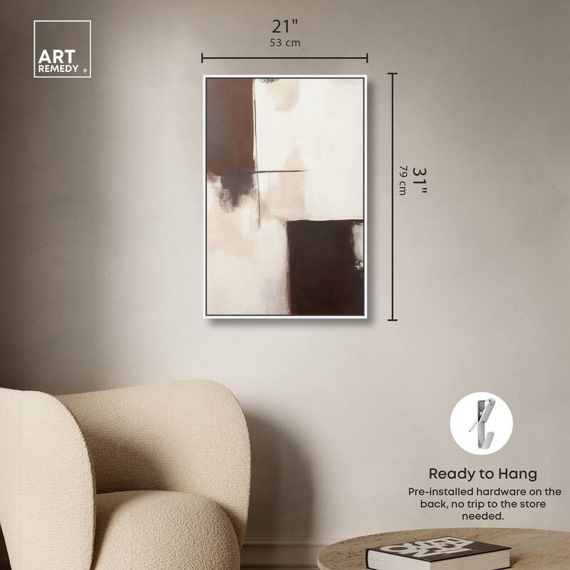 Burgundy and Beige Canvas by Art Remedy