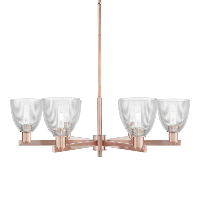 Innovations Lighting 716-6CR-11-36 Castile Chandelier Castile 6 Light - Antique Copper / Clear