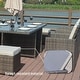 preview thumbnail 15 of 19, 16-Seater Aluminum Patio Dining Sets with Cushions and Tempered Glass Tabletop
