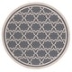 preview thumbnail 43 of 144, SAFAVIEH Courtyard Thomasina Indoor/ Outdoor Waterproof Patio Backyard Rug 5'3" Round - Anthracite/Beige