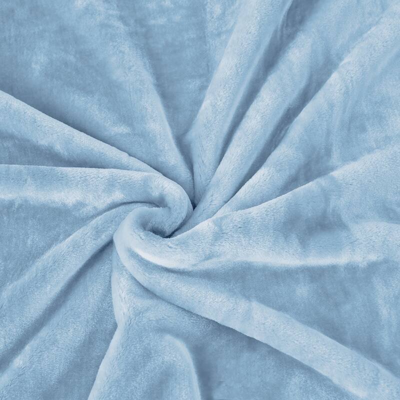 Thicken Reversible Solid Mink Fleece Blanket Fuzzy Cozy Bed Blanket for Couch Camping