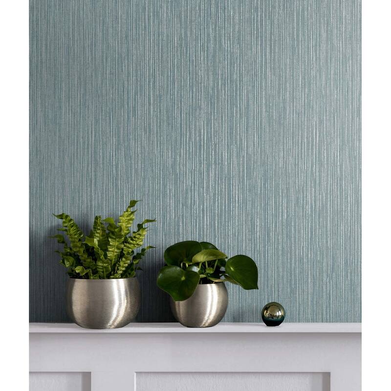 Seabrook Designs Vertical Stria Embossed Vinyl Unpasted Wallpaper