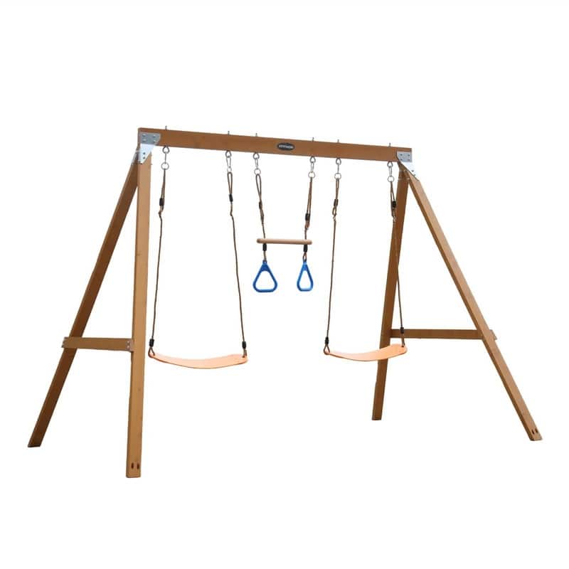 A-Frame Wooden Swing Set - N/A