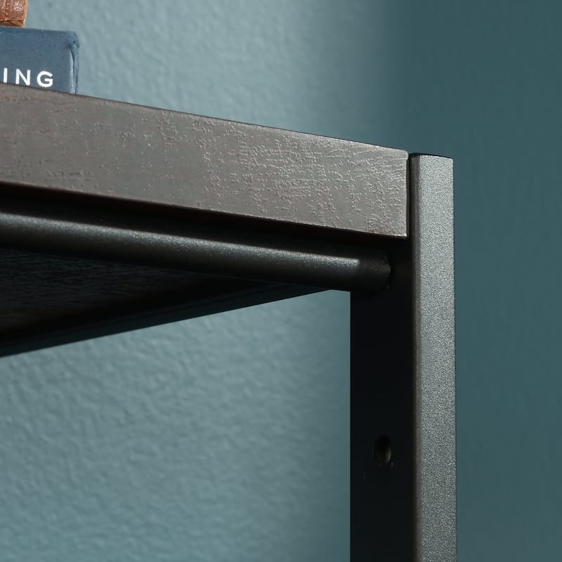 Wood Narrow Bookcase with Modern Design, Brown - 18.35" W x 18.50" D x 71.97" H