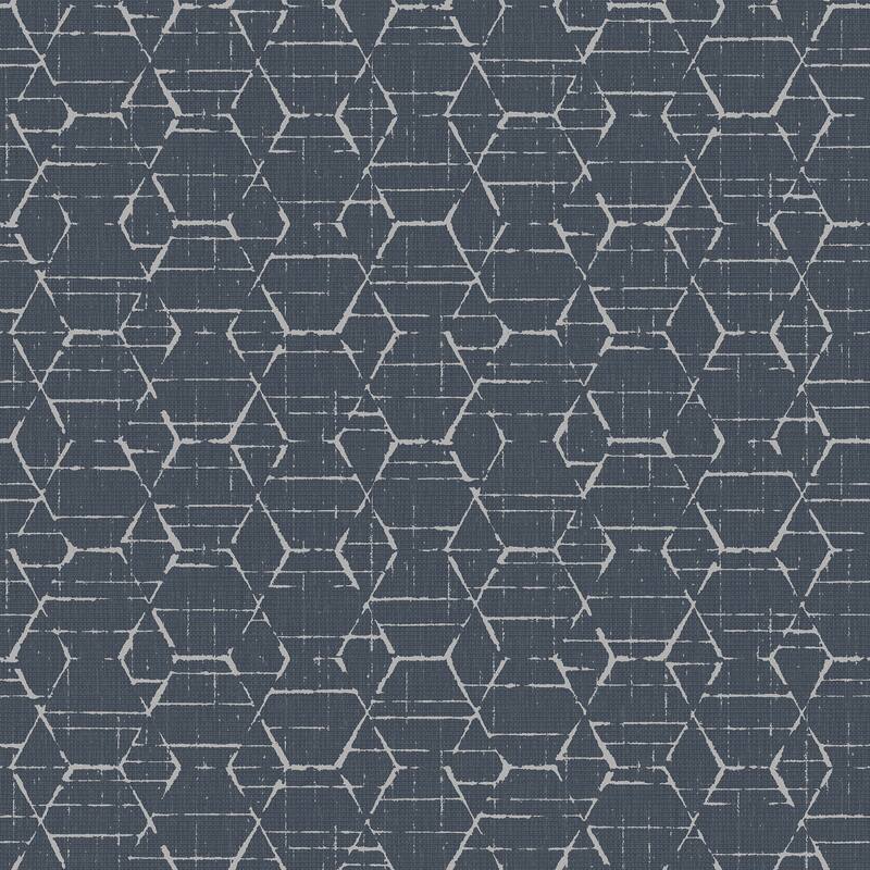 Galerie Wallcoverings Atmosphere Geometric Hextex Non-woven Matte Wallpaper Roll - 33 feet x 21 inches - Blue